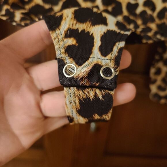 Good American Mesh Power Bodysuit in Bold Leopard Print MSRP $95 - Picture 7 of 10